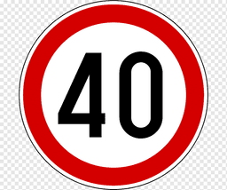 Знак «Ограничение скорости 40»